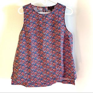 J. Crew Liberty Fabric sleeveless cotton top